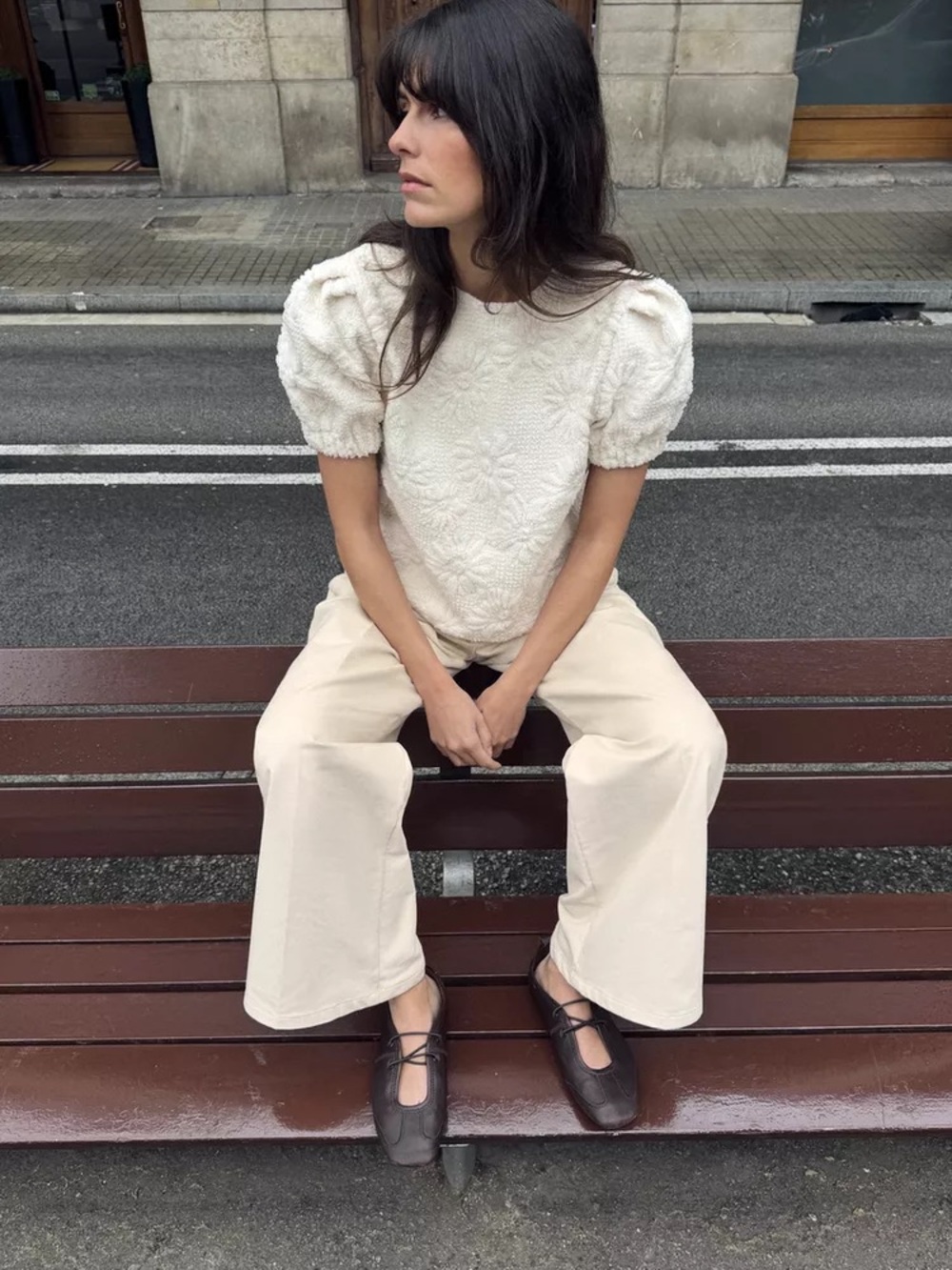 NWT Zara PUFF SLEEVE KNIT TOP